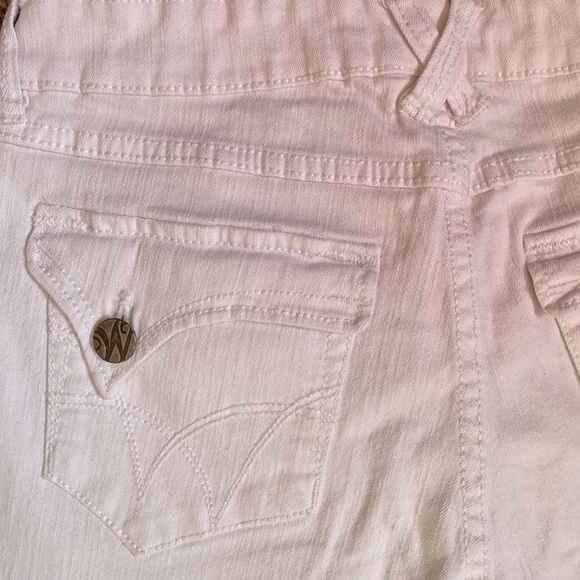 Wörn White Denim Jeans Cropped Pants Casual Everyday women  size 12 - Picture 5 of 12